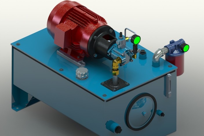 AC380V 4KW Industrial Hydraulic Power Unit For Single Acting Cylinders